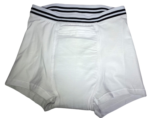 White incontinence underpants